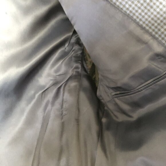 Calvin Klein Blazer Mens 38R Blue Check 100% Wool Extreme Slim Fit Jacket Coat - Picture 13 of 16